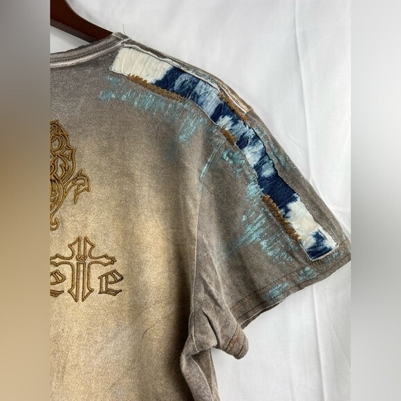 Verdette Premium Collection Cotton T Shirt with Yarn Denim Features Size Medium - Picture 7 of 14